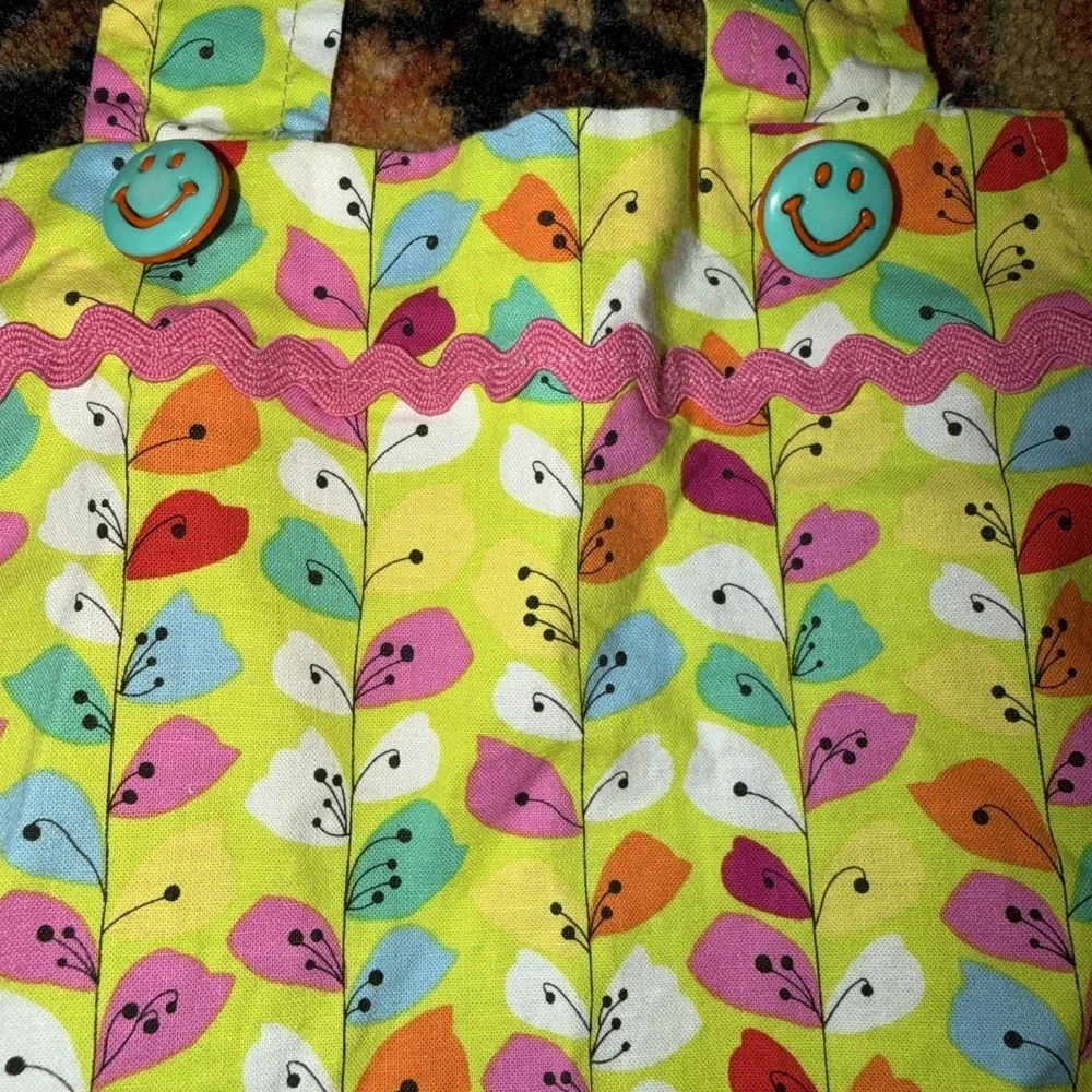 Girls Apron Smock Floral Ruffle Arts Crafts Baking Camp